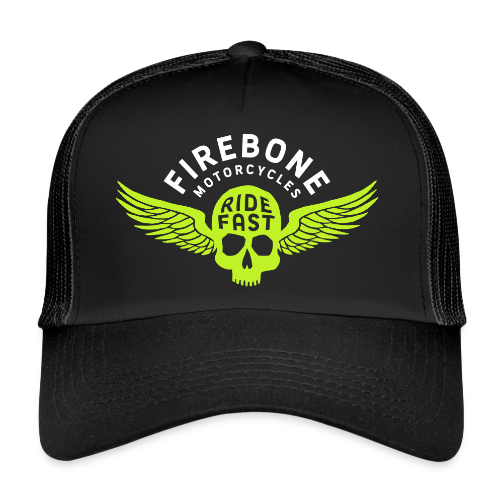 Skull and Wings - Trucker Cap - black/black