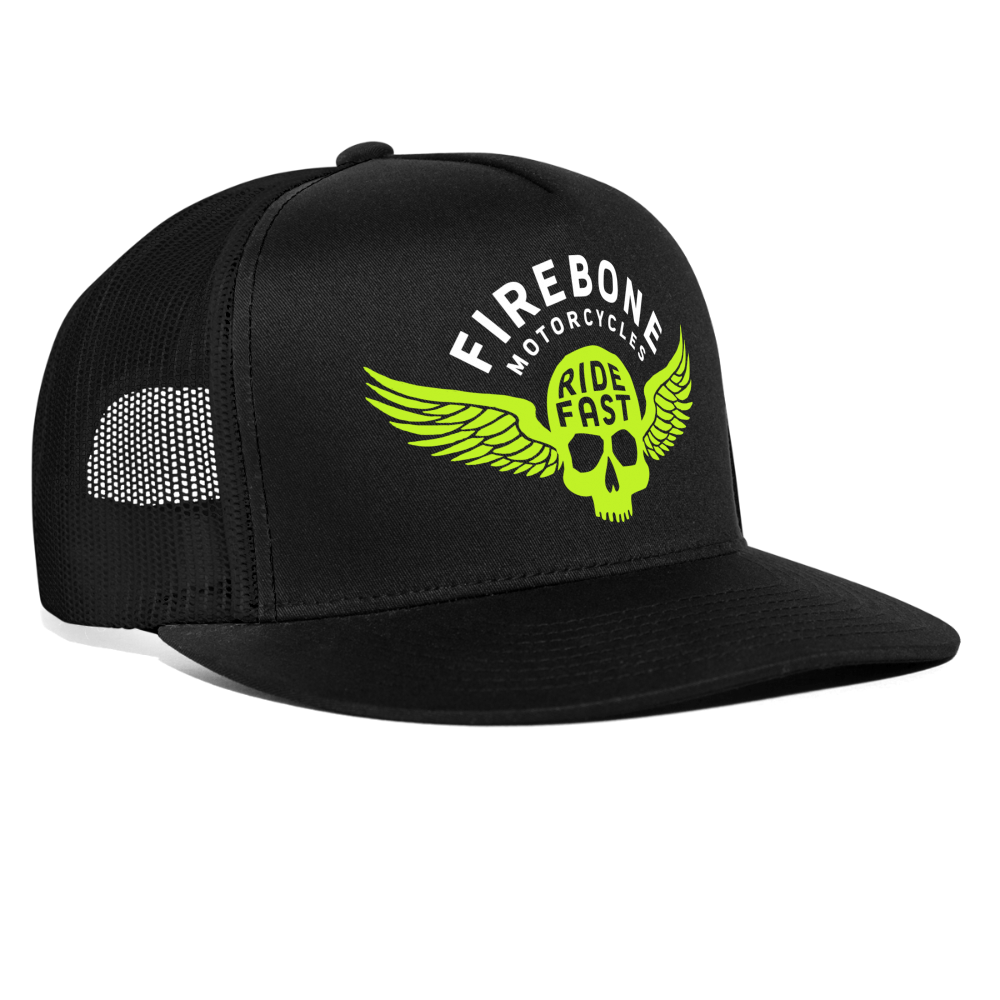 Skull and Wings - Trucker Cap - black/black