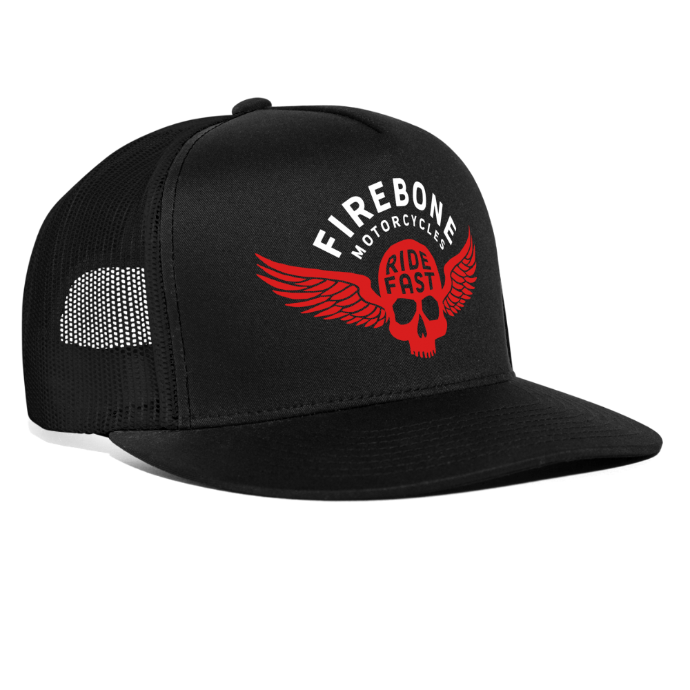 Skull and Wings -Trucker Cap - black/black