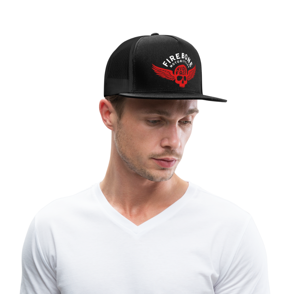 Skull and Wings -Trucker Cap - black/black
