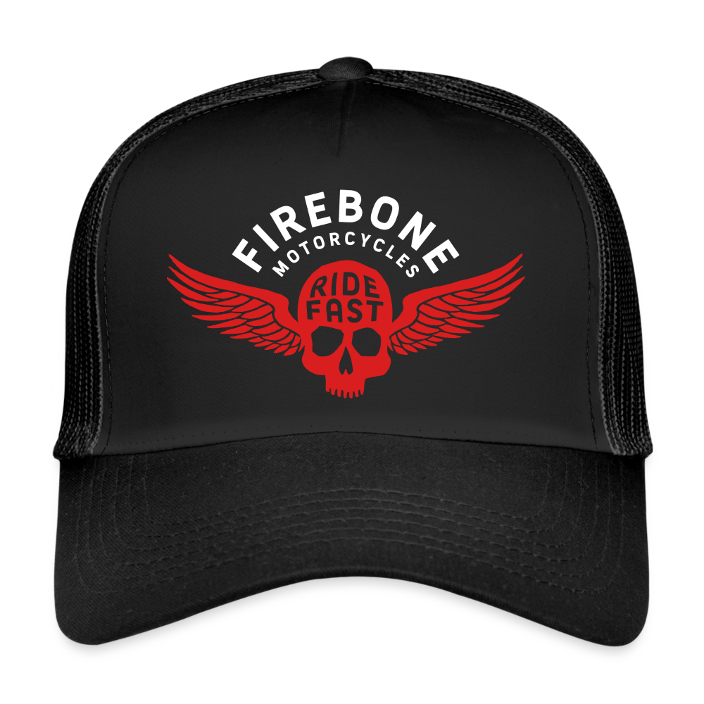 Skull and Wings -Trucker Cap - black/black