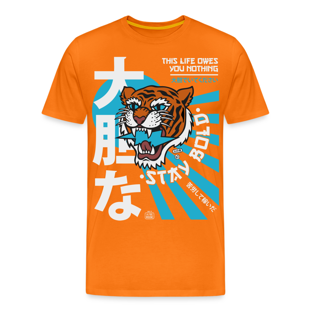 This life owes you nothing - Premium men's t-shirt - orange