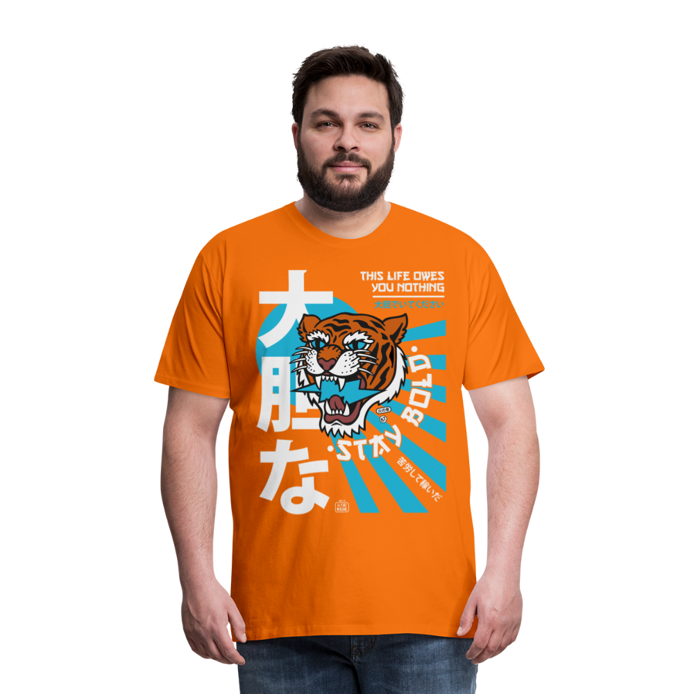 This life owes you nothing - Premium men's t-shirt - orange