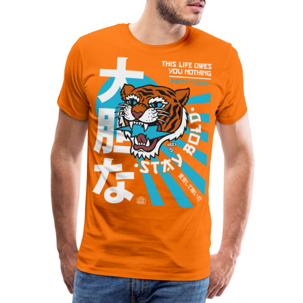 This life owes you nothing - Premium men's t-shirt - orange