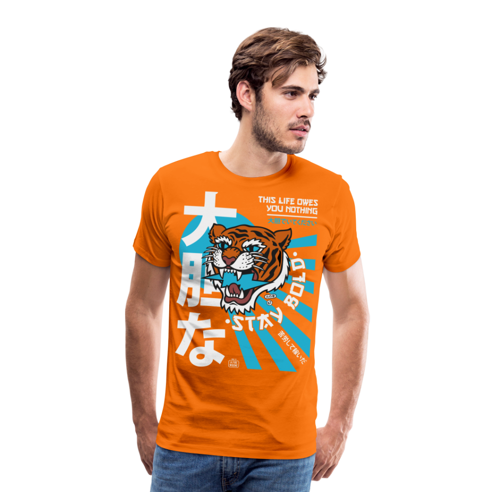 This life owes you nothing - Premium men's t-shirt - orange