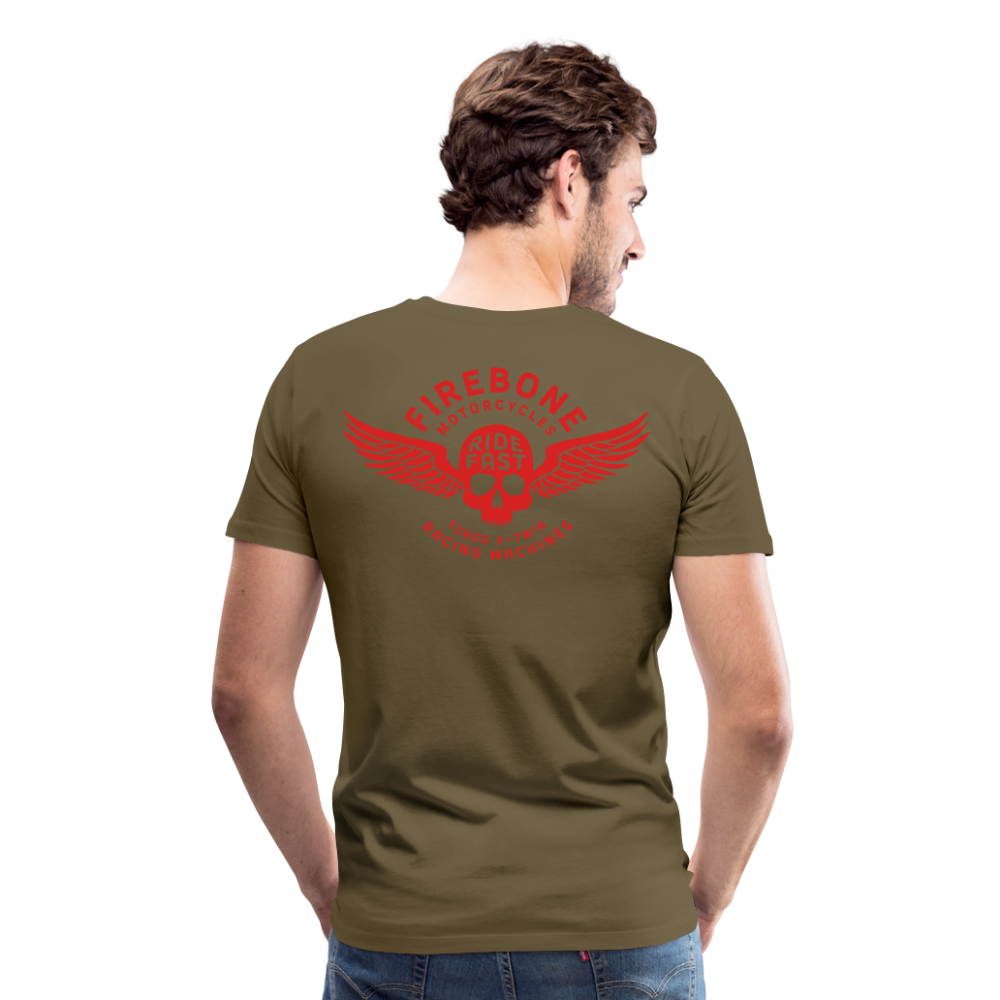 Super Quick skull - Premium T-Shirt - khaki