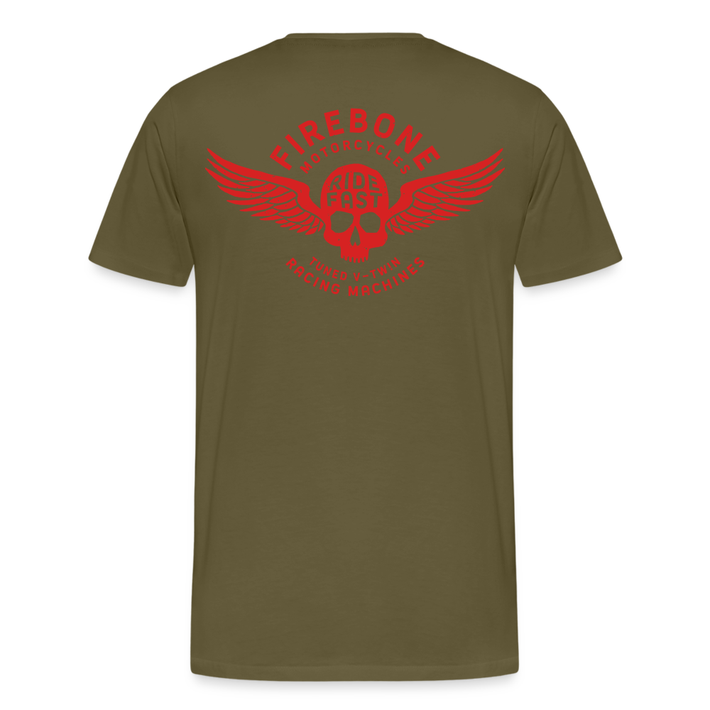 Super Quick skull - Premium T-Shirt - khaki
