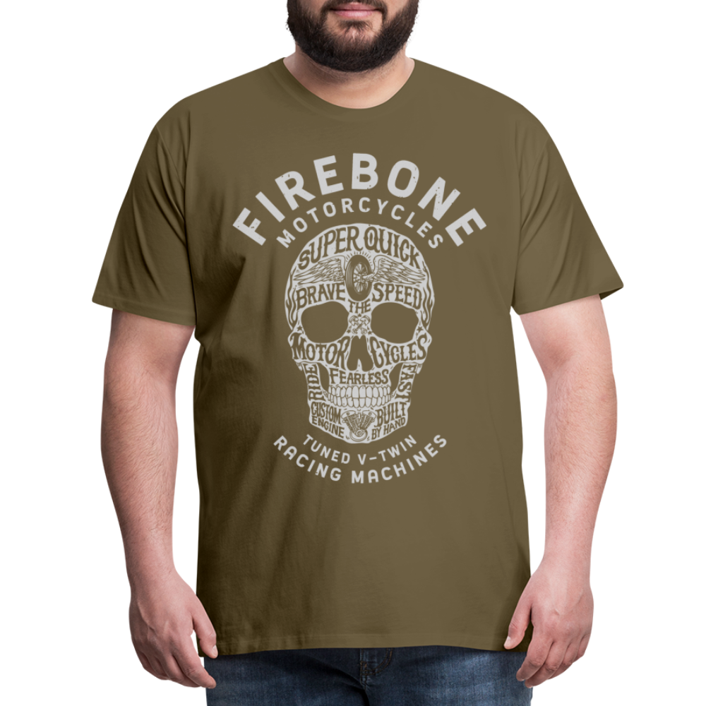 Super Quick Skull - Premium T-Shirt - khaki