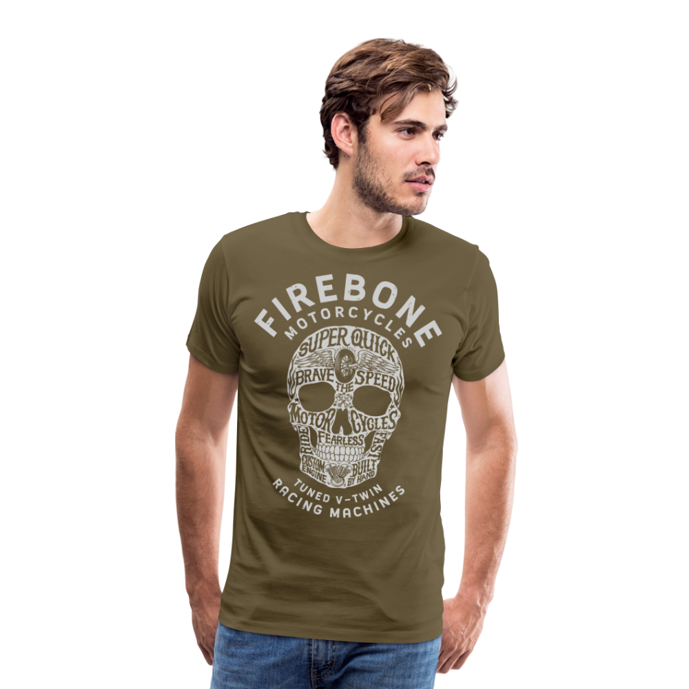 Super Quick Skull - Premium T-Shirt - khaki