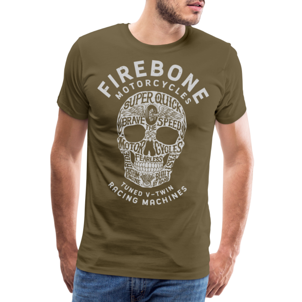 Super Quick Skull - Premium T-Shirt - khaki