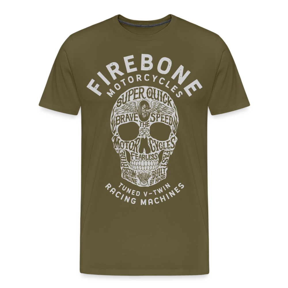 Super Quick Skull - Premium T-Shirt - khaki
