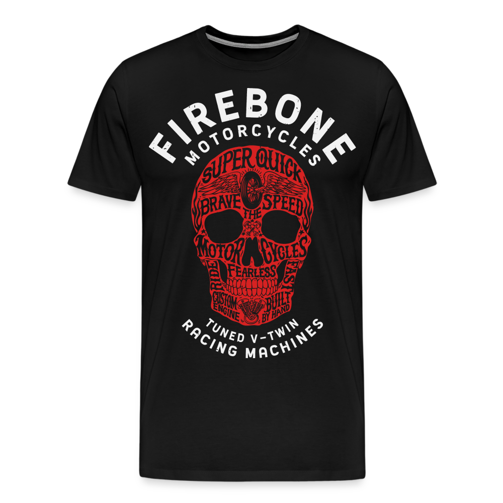 Super Quick Skullz Two colour - Men’s Premium T-Shirt - black
