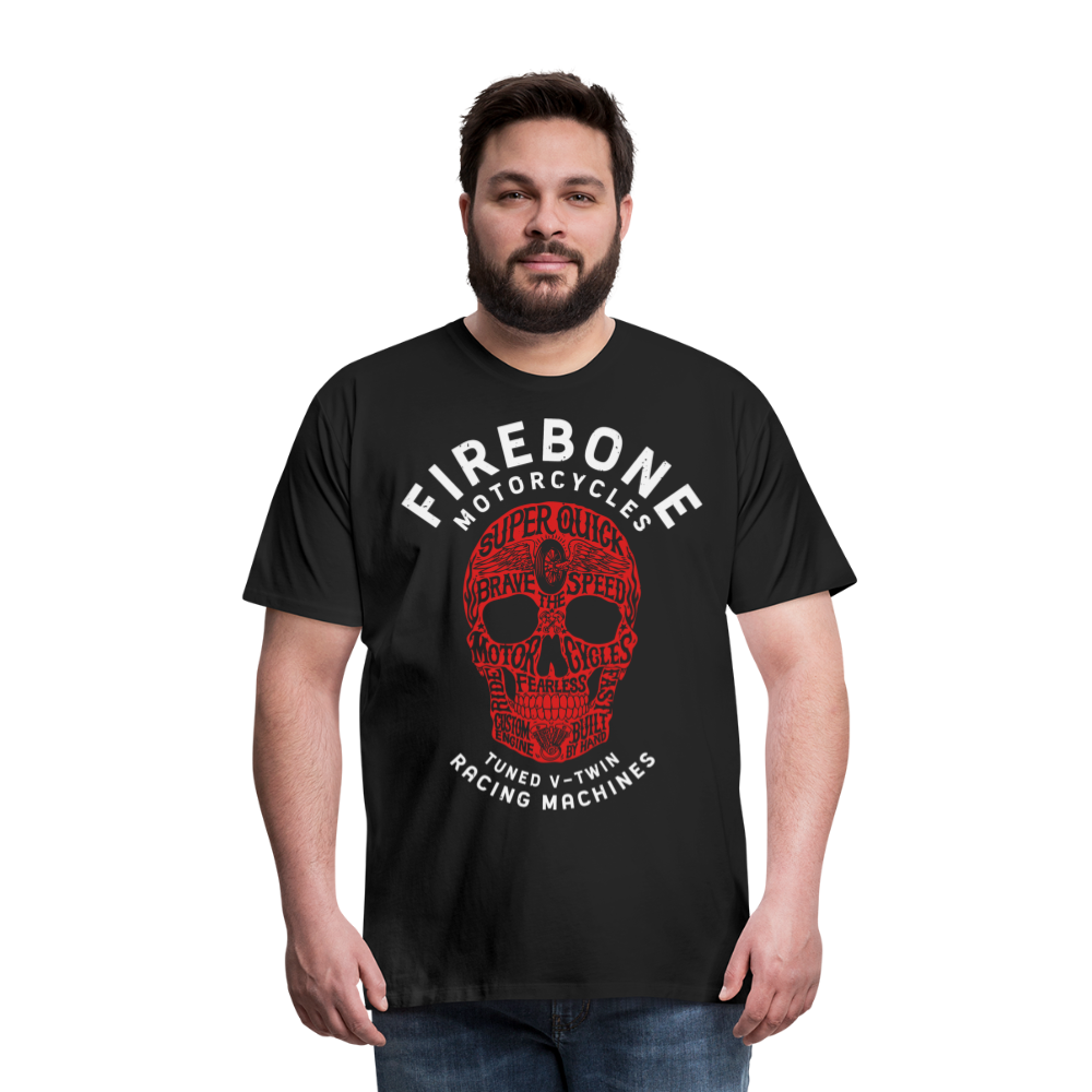 Super Quick Skullz Two colour - Men’s Premium T-Shirt - black