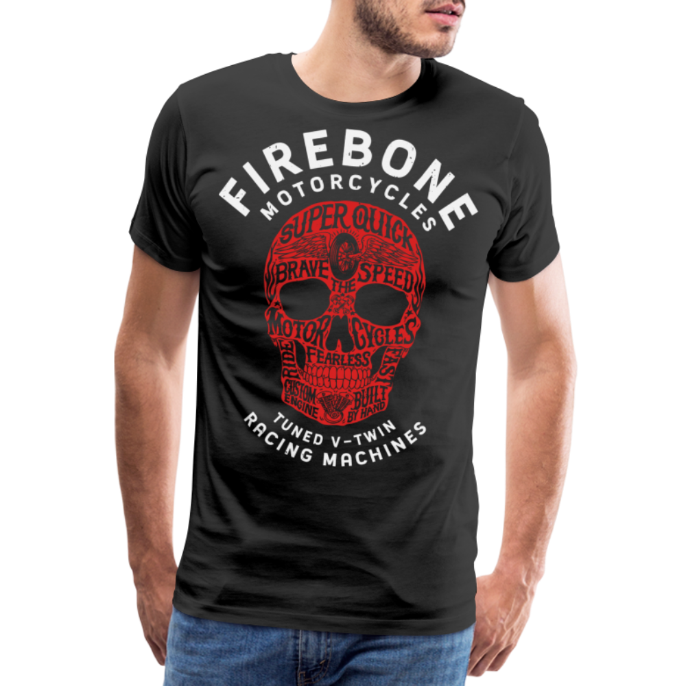 Super Quick Skullz Two colour - Men’s Premium T-Shirt - black