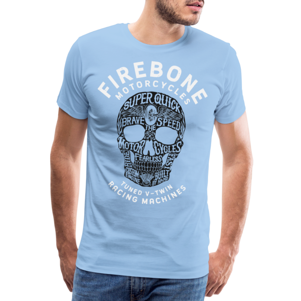 Super Quick Skullz Two Colours - Men’s Premium T-Shirt - sky
