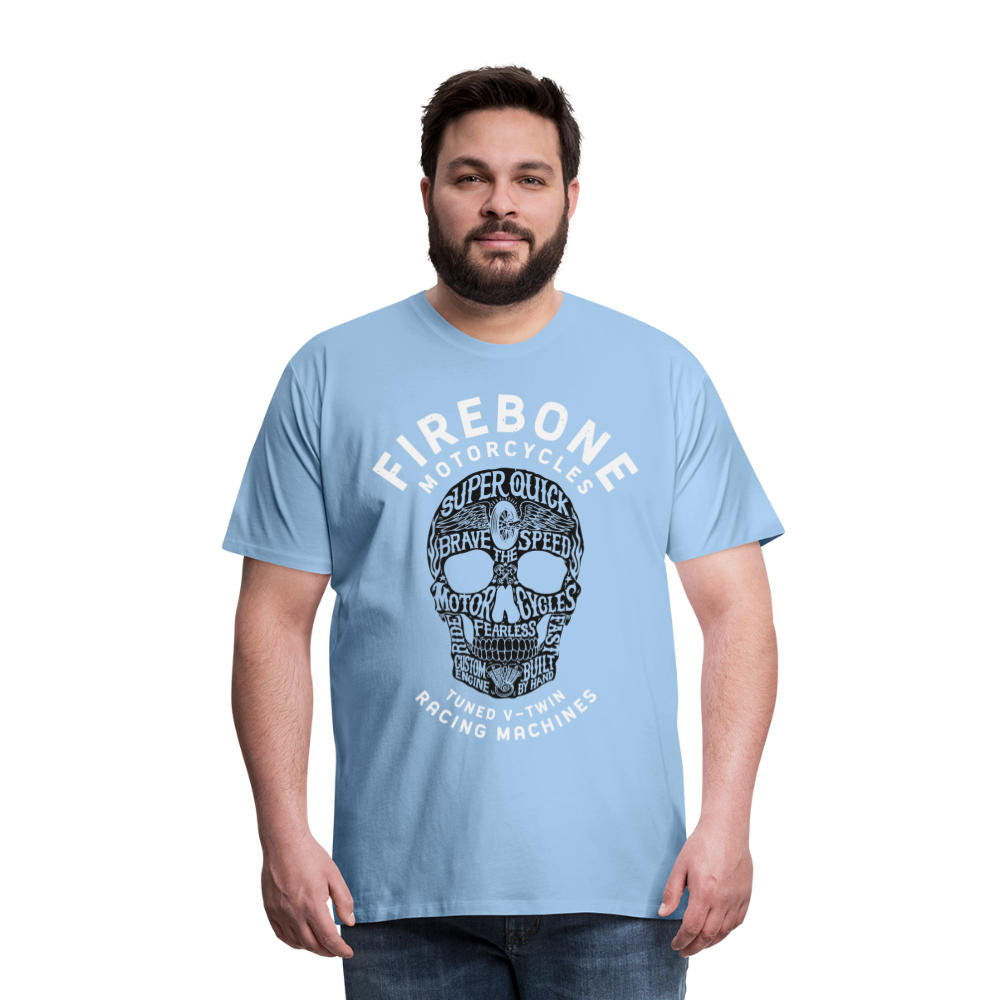 Super Quick Skullz Two Colours - Men’s Premium T-Shirt - sky