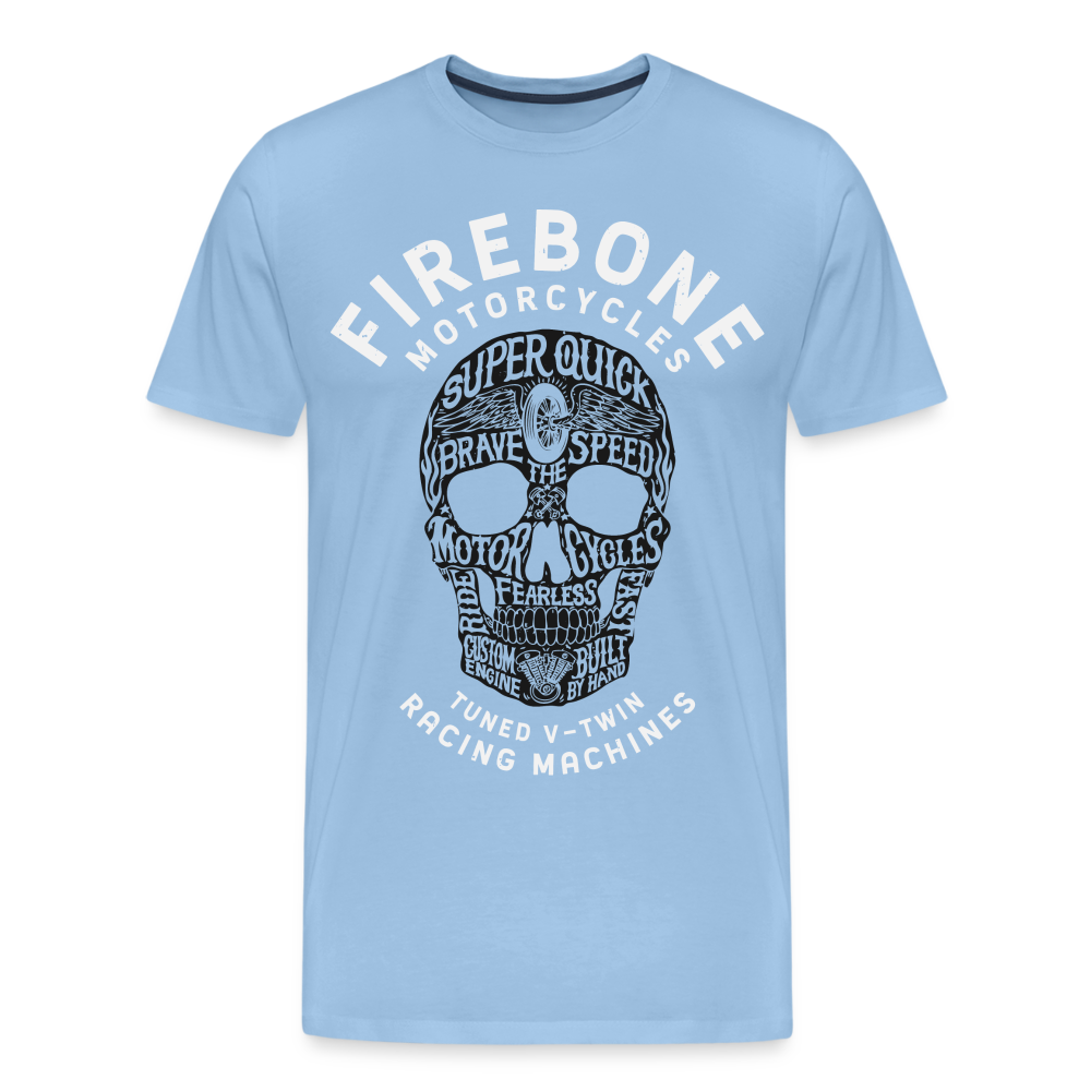 Super Quick Skullz Two Colours - Men’s Premium T-Shirt - sky