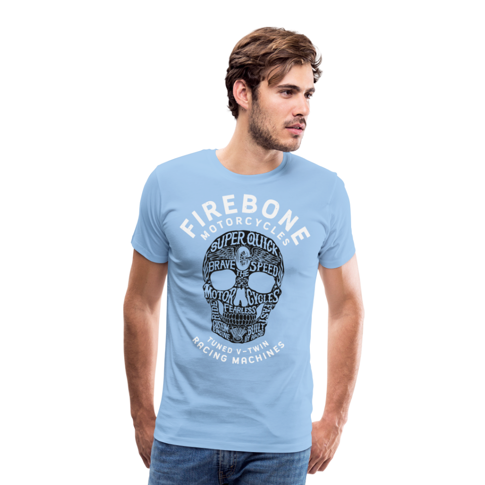 Super Quick Skullz Two Colours - Men’s Premium T-Shirt - sky