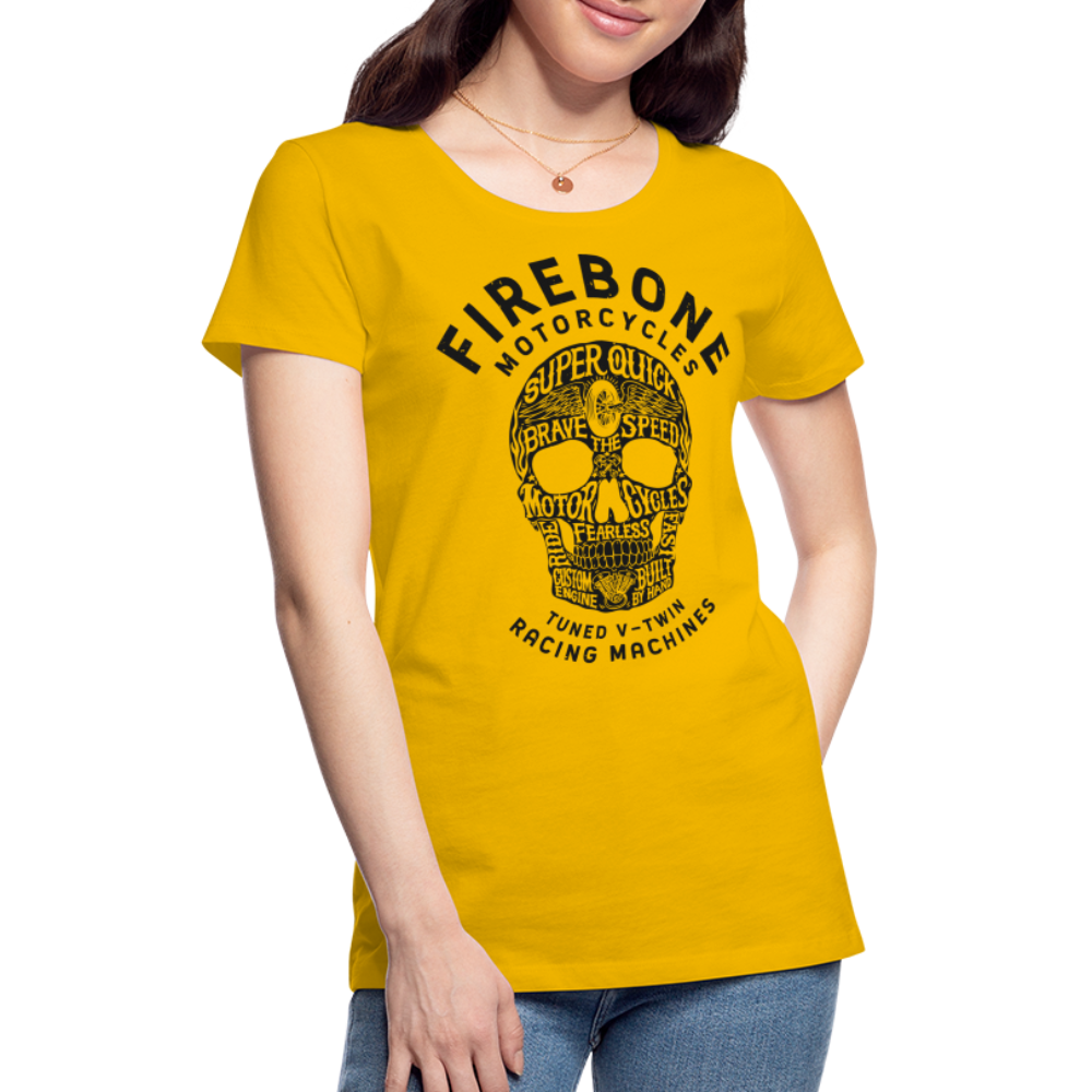 Super Quick Skullz - Women’s Yellow Premium T-Shirt - sun yellow
