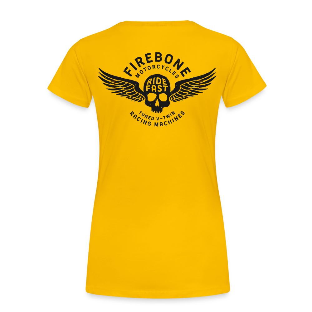 Super Quick Skullz - Women’s Yellow Premium T-Shirt - sun yellow