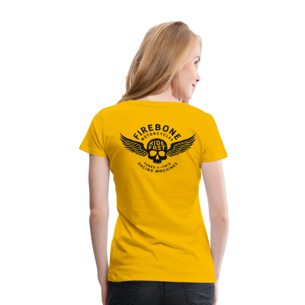Super Quick Skullz - Women’s Yellow Premium T-Shirt - sun yellow