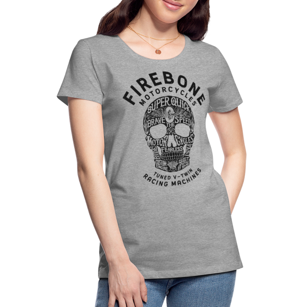 Super Quick Skullz - Women’s Grey Premium T-Shirt - heather grey