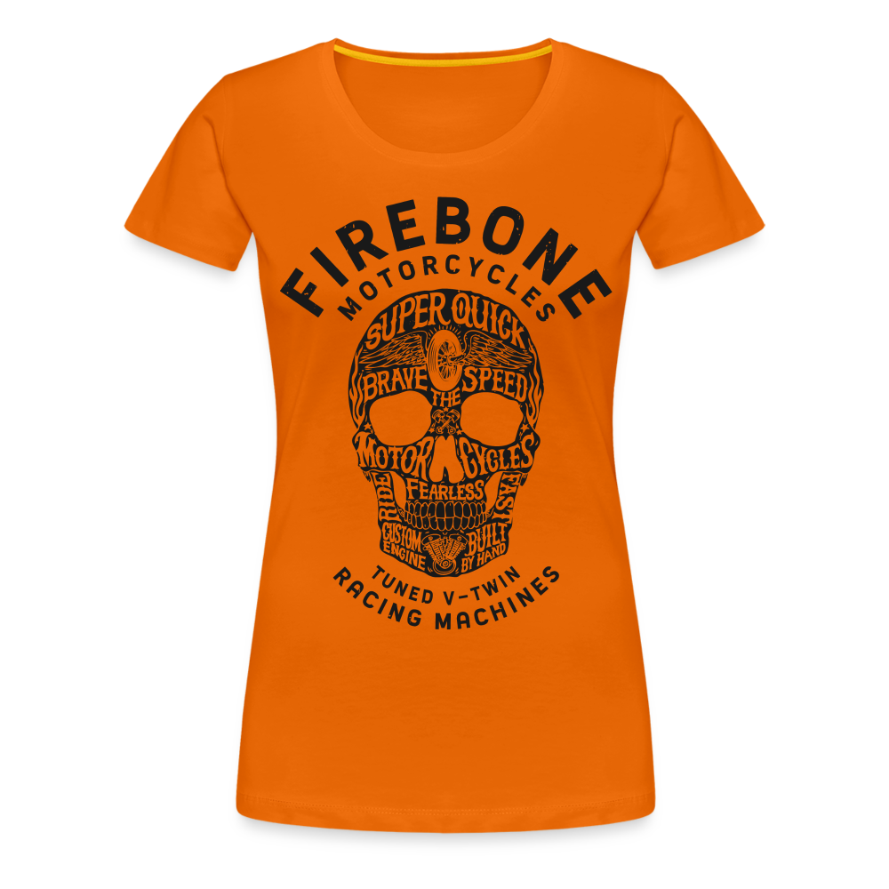 Super Quick Skullz - Women’s Orange Premium T-Shirt - orange