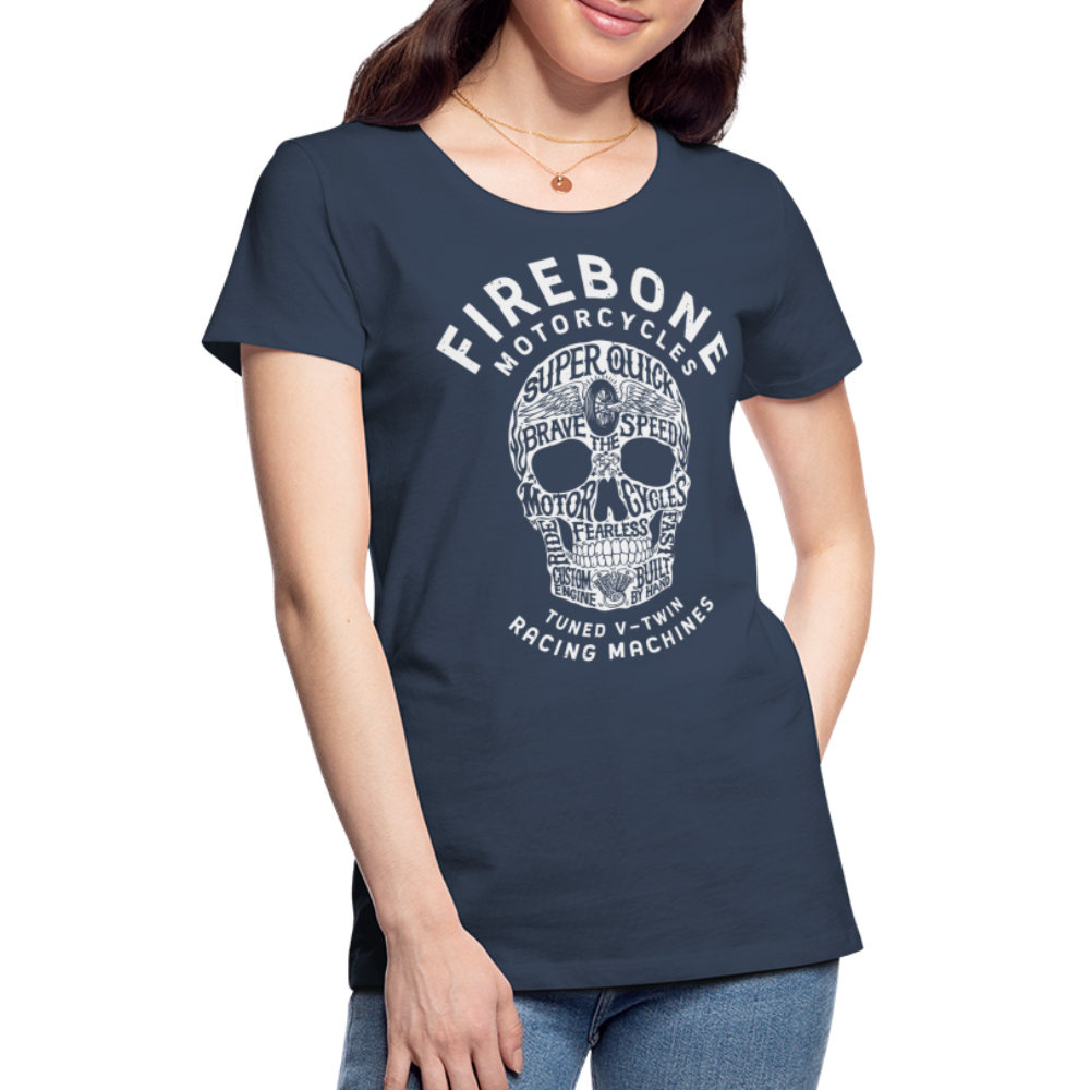 Super Quick Skullz - Women’s Navy Blue Premium T-Shirt - navy