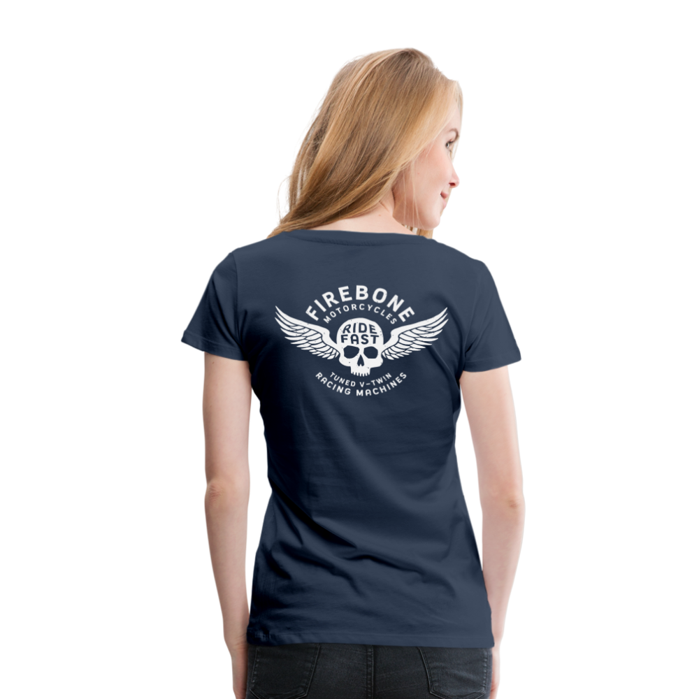 Super Quick Skullz - Women’s Navy Blue Premium T-Shirt - navy
