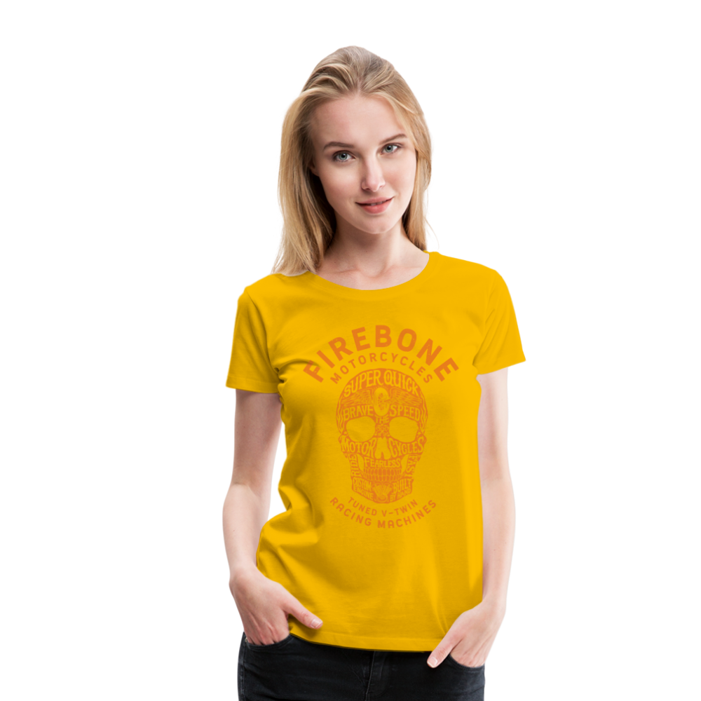 Super Quick Skullz - Women’s Yellow Premium T-Shirt - sun yellow