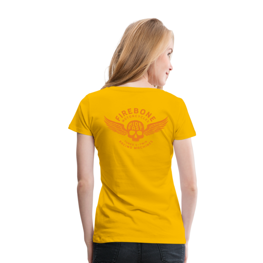 Super Quick Skullz - Women’s Yellow Premium T-Shirt - sun yellow