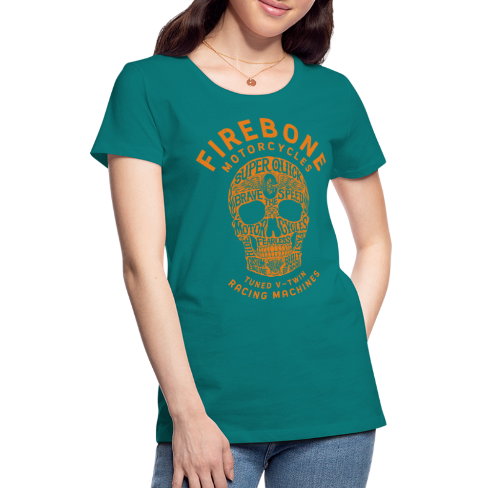 Super Quick Skullz - Women’s Diva Blue Premium T-Shirt - diva blue