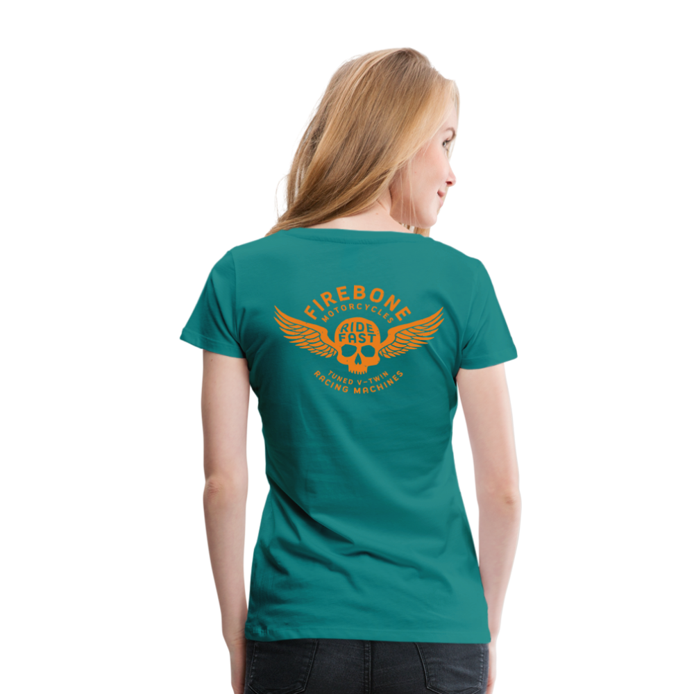Super Quick Skullz - Women’s Diva Blue Premium T-Shirt - diva blue