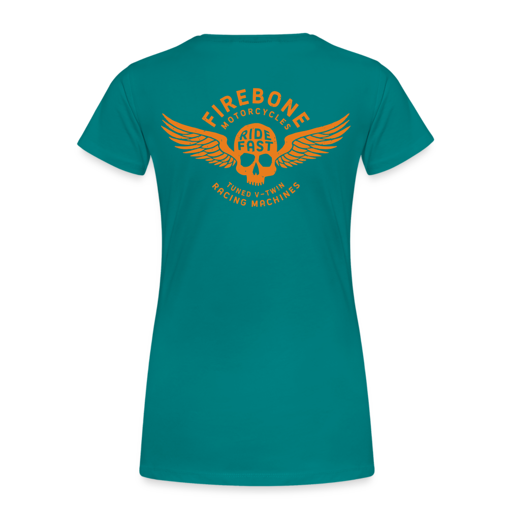 Super Quick Skullz - Women’s Diva Blue Premium T-Shirt - diva blue