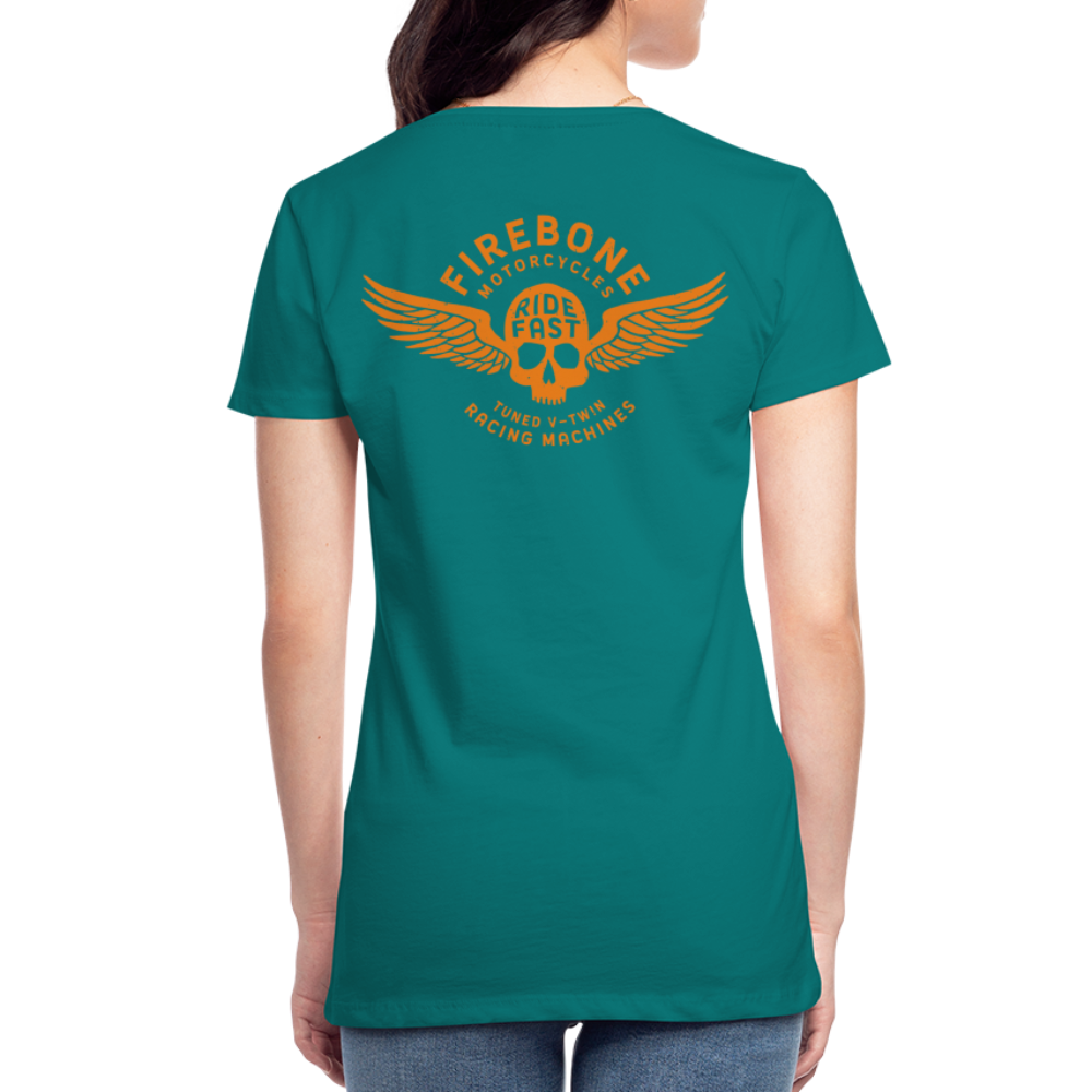 Super Quick Skullz - Women’s Diva Blue Premium T-Shirt - diva blue