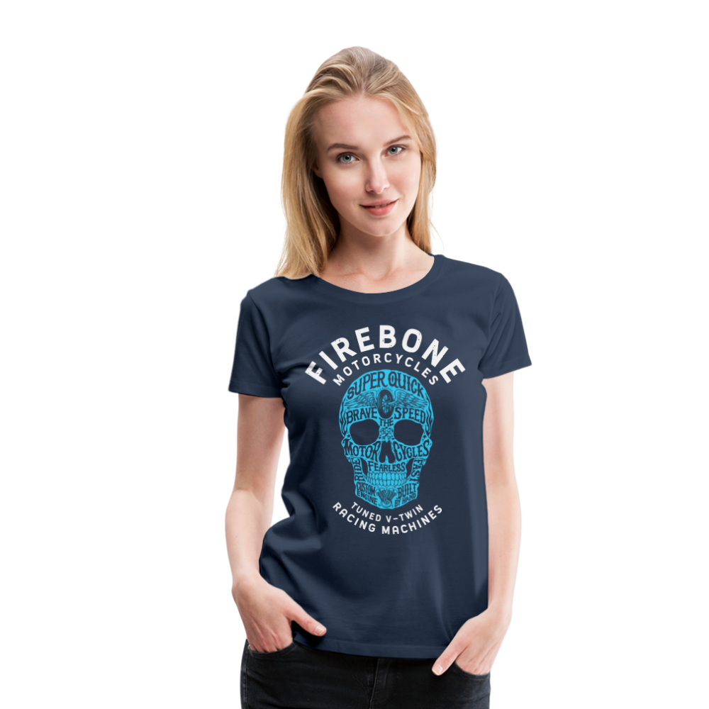 Super Quick Skullz - Women’s Navy Premium T-Shirt - navy