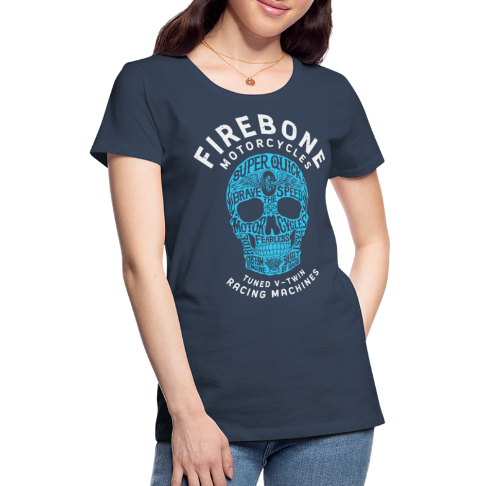 Super Quick Skullz - Women’s Navy Premium T-Shirt - navy