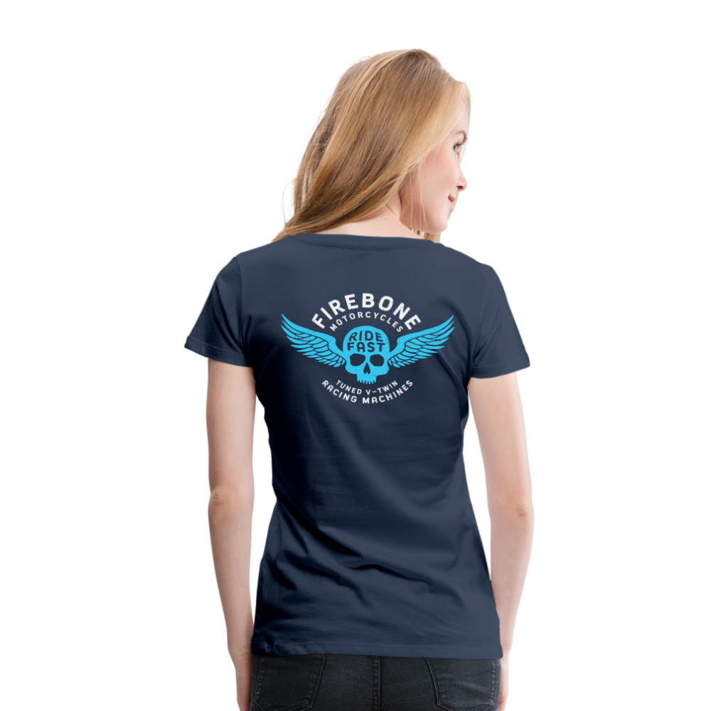 Super Quick Skullz - Women’s Navy Premium T-Shirt - navy