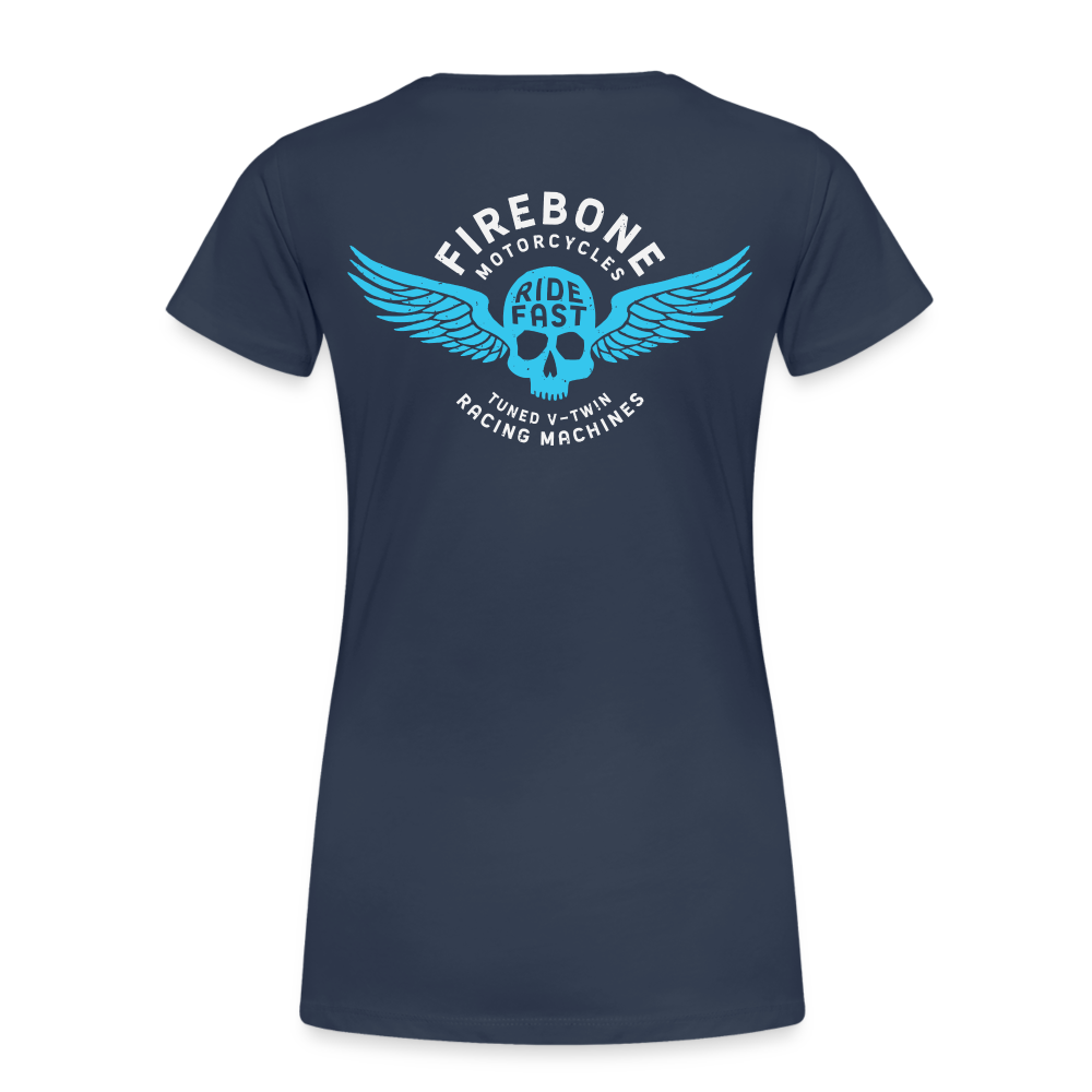 Super Quick Skullz - Women’s Navy Premium T-Shirt - navy