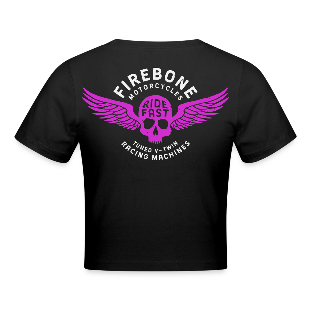 64 Skullz - Black Crop T-Shirt - black