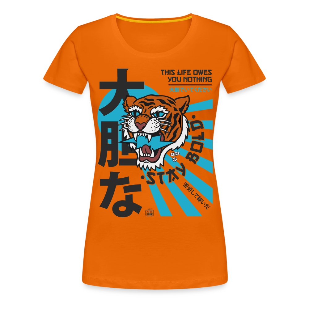 Women’s This Life Owes You Nothing Double Premium T-Shirt - orange