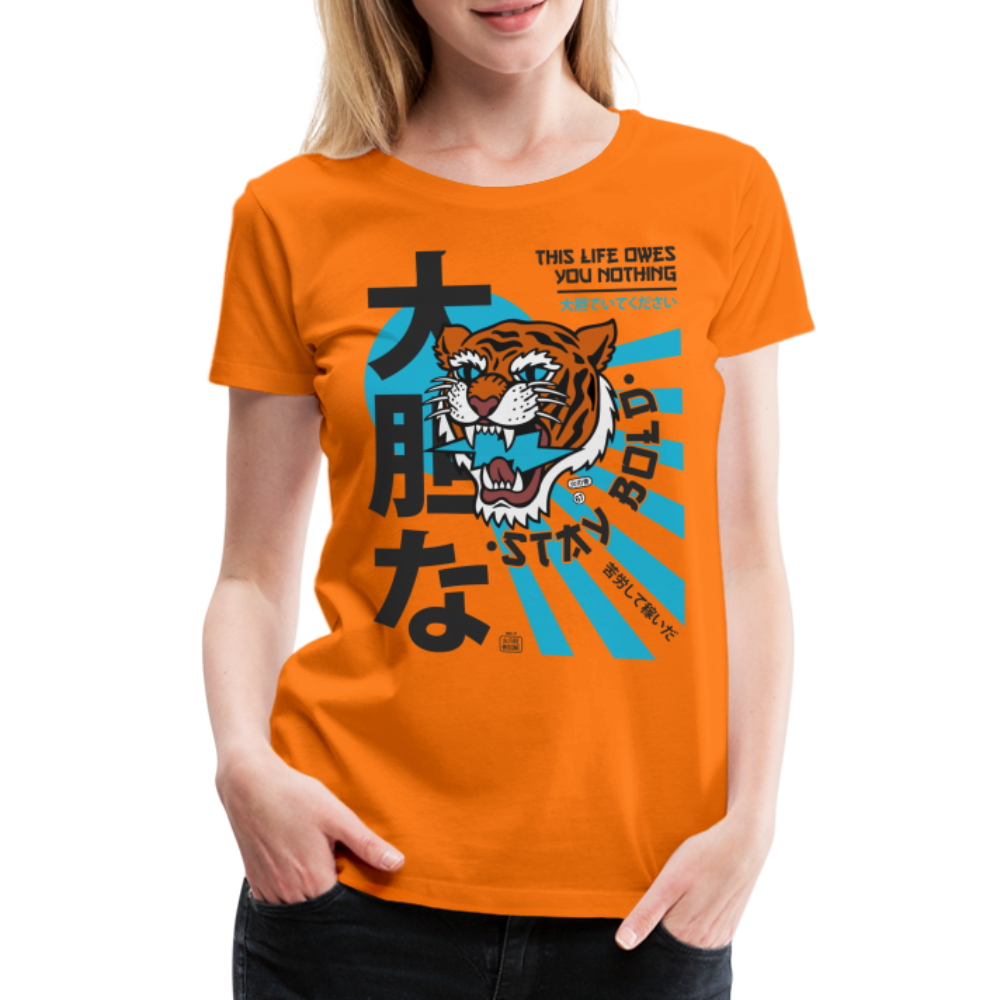 Women’s This Life Owes You Nothing Double Premium T-Shirt - orange
