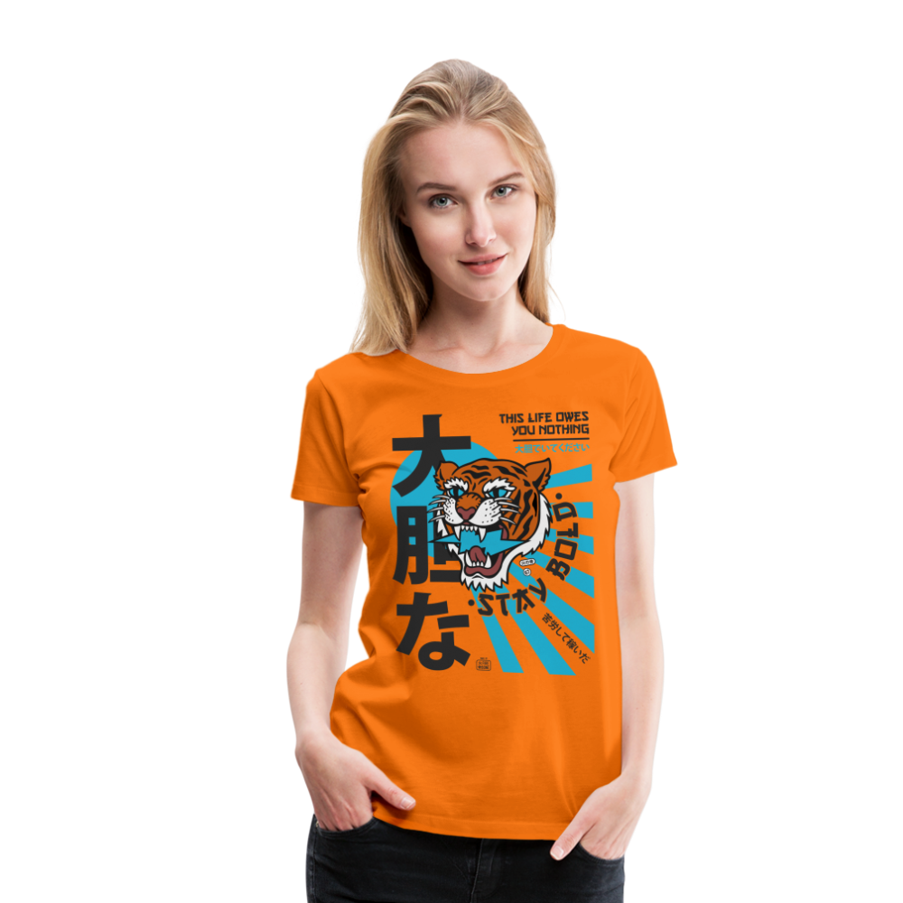 Women’s This Life Owes You Nothing Double Premium T-Shirt - orange