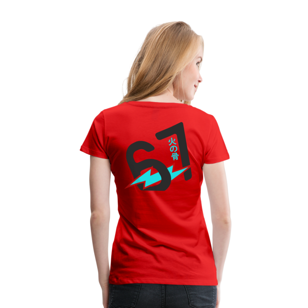 Women’s Premium This Life Owes You Nothing Double Red T-Shirt - red