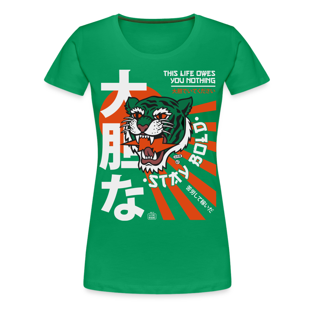 Women’s Premium This Life Owes You Nothing Kelly Green T-Shirt - kelly green