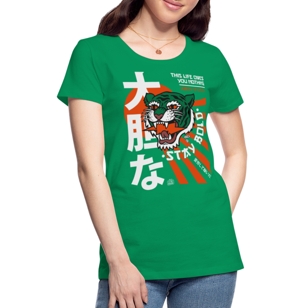 Women’s Premium This Life Owes You Nothing Kelly Green T-Shirt - kelly green