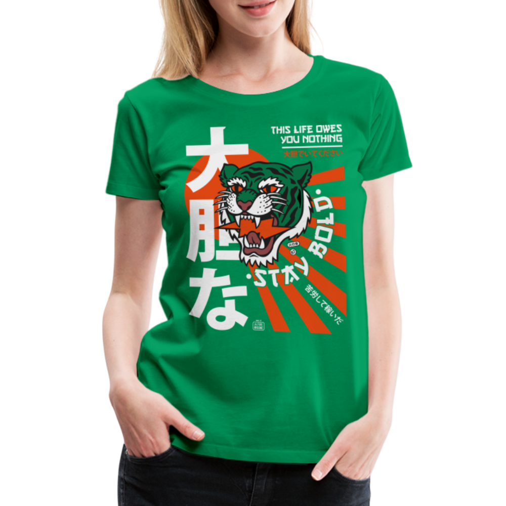 Women’s Premium This Life Owes You Nothing Kelly Green T-Shirt - kelly green