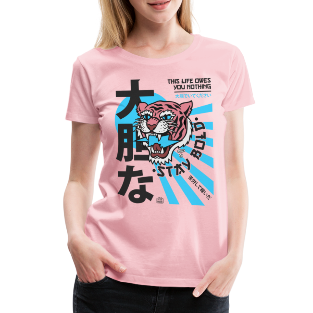 Women’s Premium This Life Owes You Nothing Pink T-Shirt - rose shadow