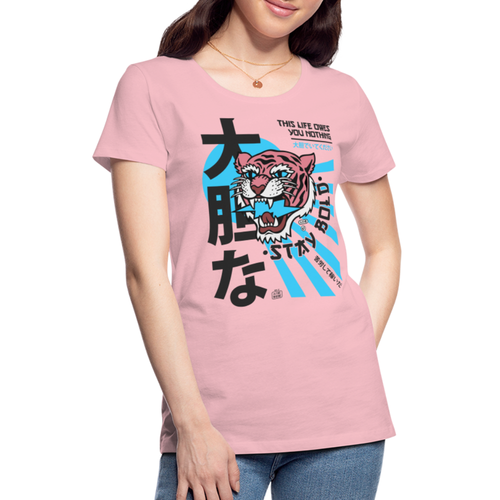 Women’s Premium This Life Owes You Nothing Pink T-Shirt - rose shadow