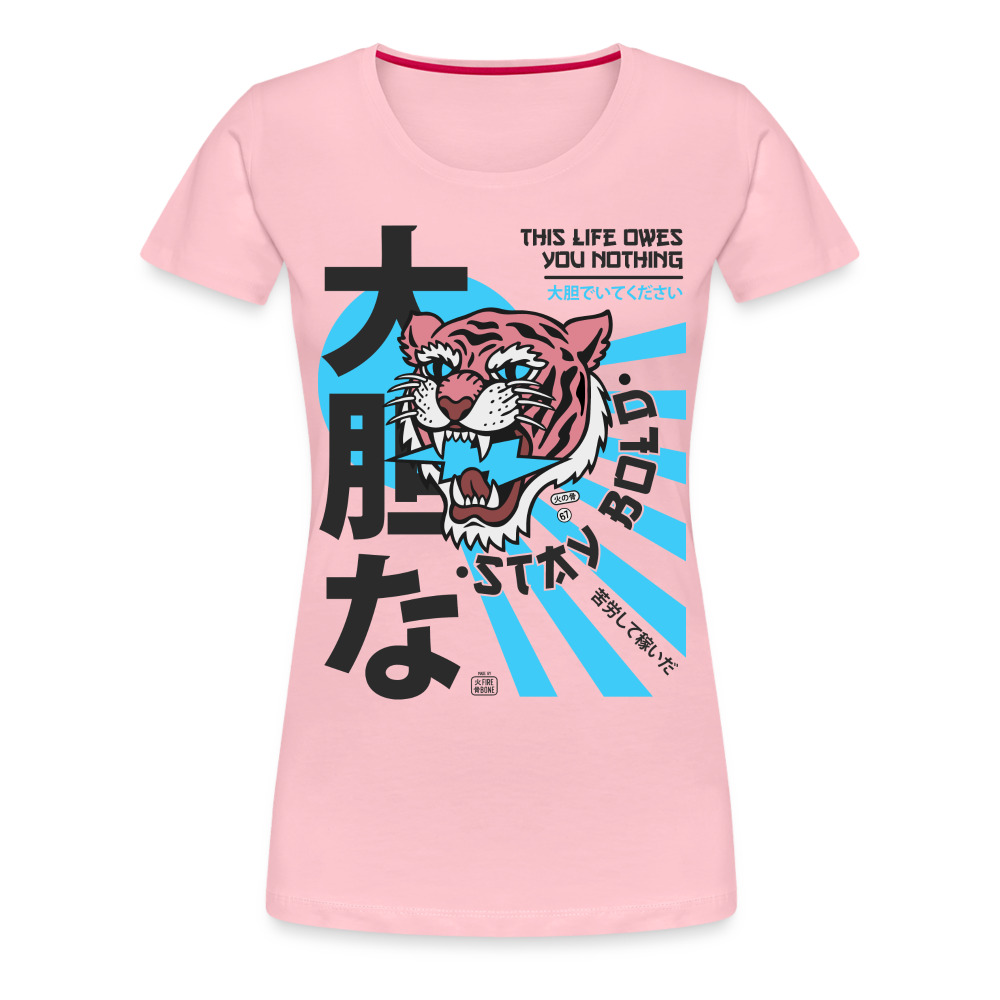 Women’s Premium This Life Owes You Nothing Pink T-Shirt - rose shadow